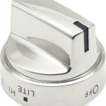 Stainless Steel Control Knob Compatible with GE Gas Range Stove WB03X24818