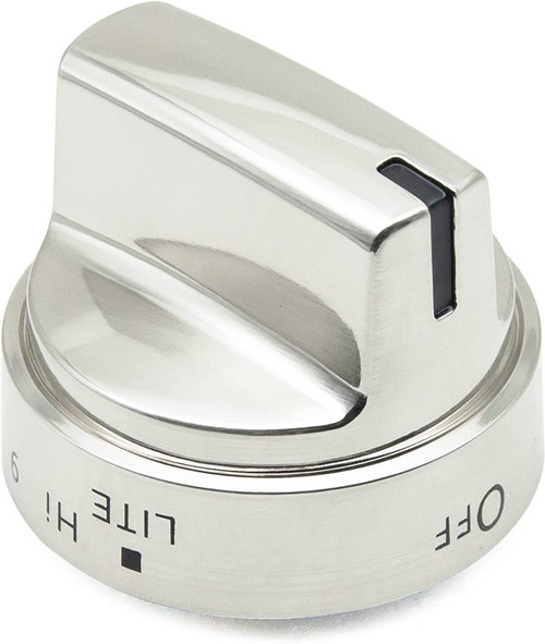 61SJDdPlUwL._AC_SL1500___82798.1713597167.jpg Stainless Steel Control Knob Compatible with GE Gas Range Stove WB03X24818 - Image 1